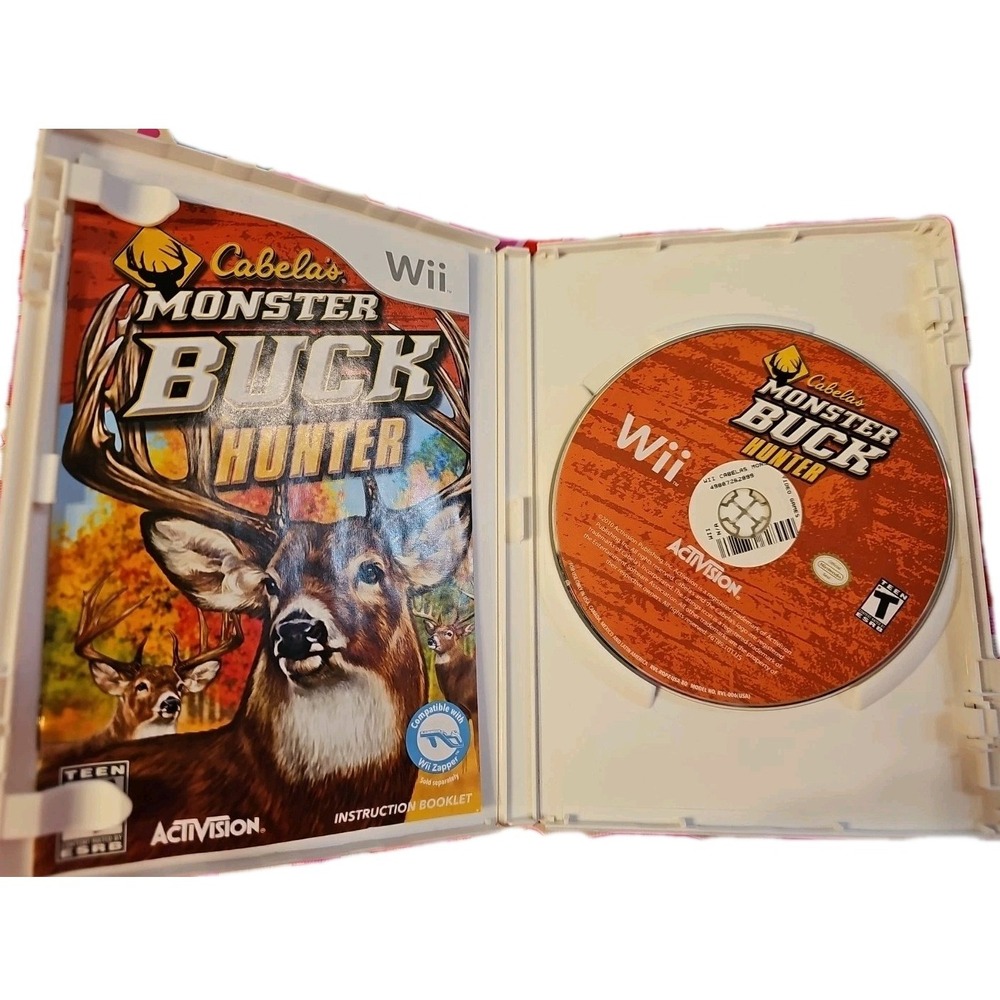 Cabela's Monster‎ Buck Hunter (Nintendo Wii, 2010) Tested Complete With Book